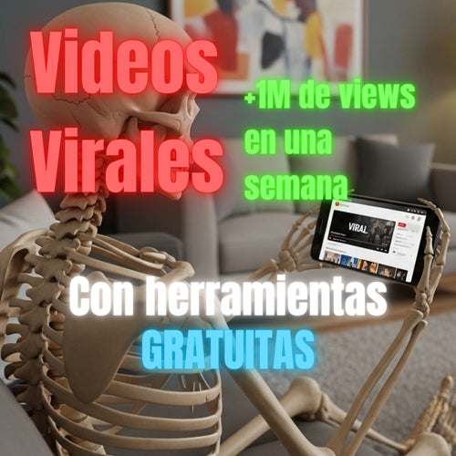 Curso Shorts virales esqueletos 3D Hiperrealistas con herramientas GRATUITAS